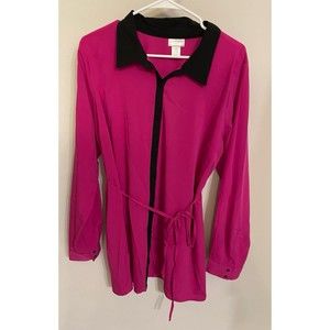Motherhood Maternity Magenta & Black Shirt, Size Extra Large, Size XL